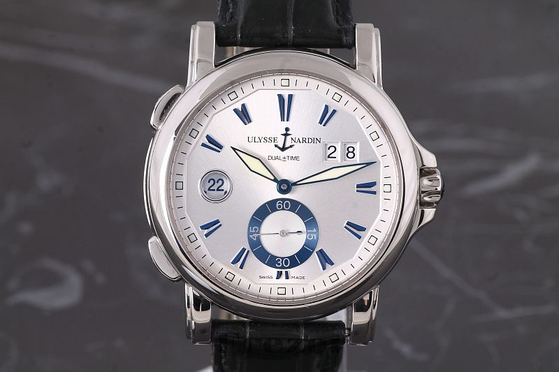 Ulysse Nardin GMT Dual Time Big Date Silver Dial 