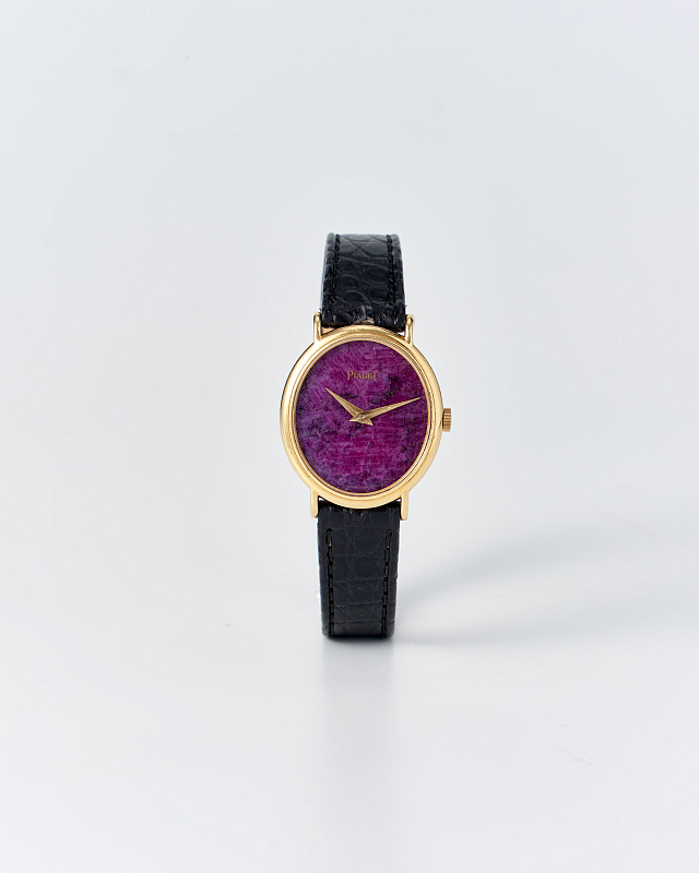 Piaget Gold Oval Lady Vintage Rhodonite Dial 9822