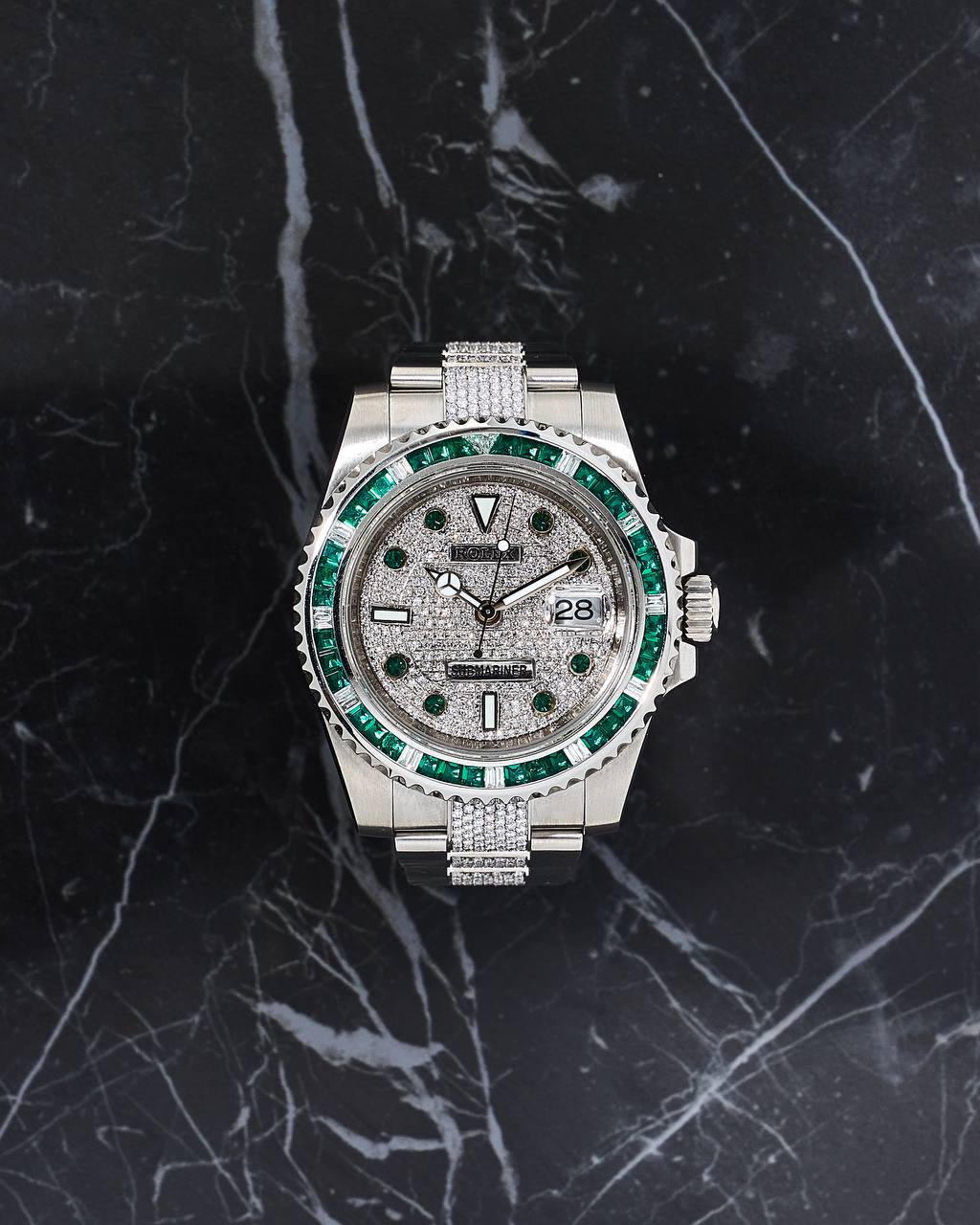 Rolex Submariner Date 40mm 116610 Aftermarket Diamonds