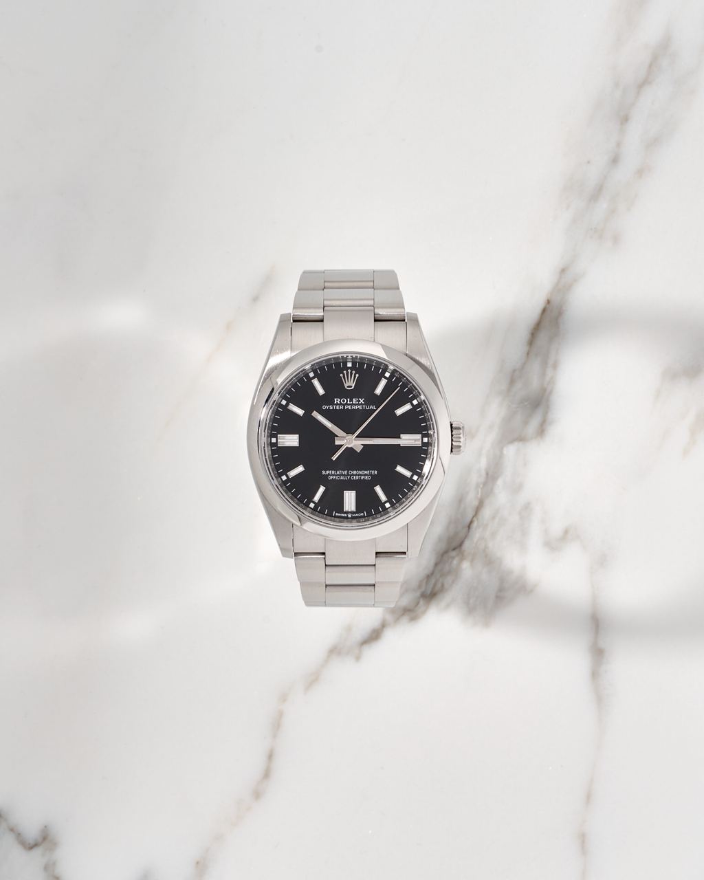 Rolex Oyster Perpetual Black Dial 36 mm 2021 year 126000