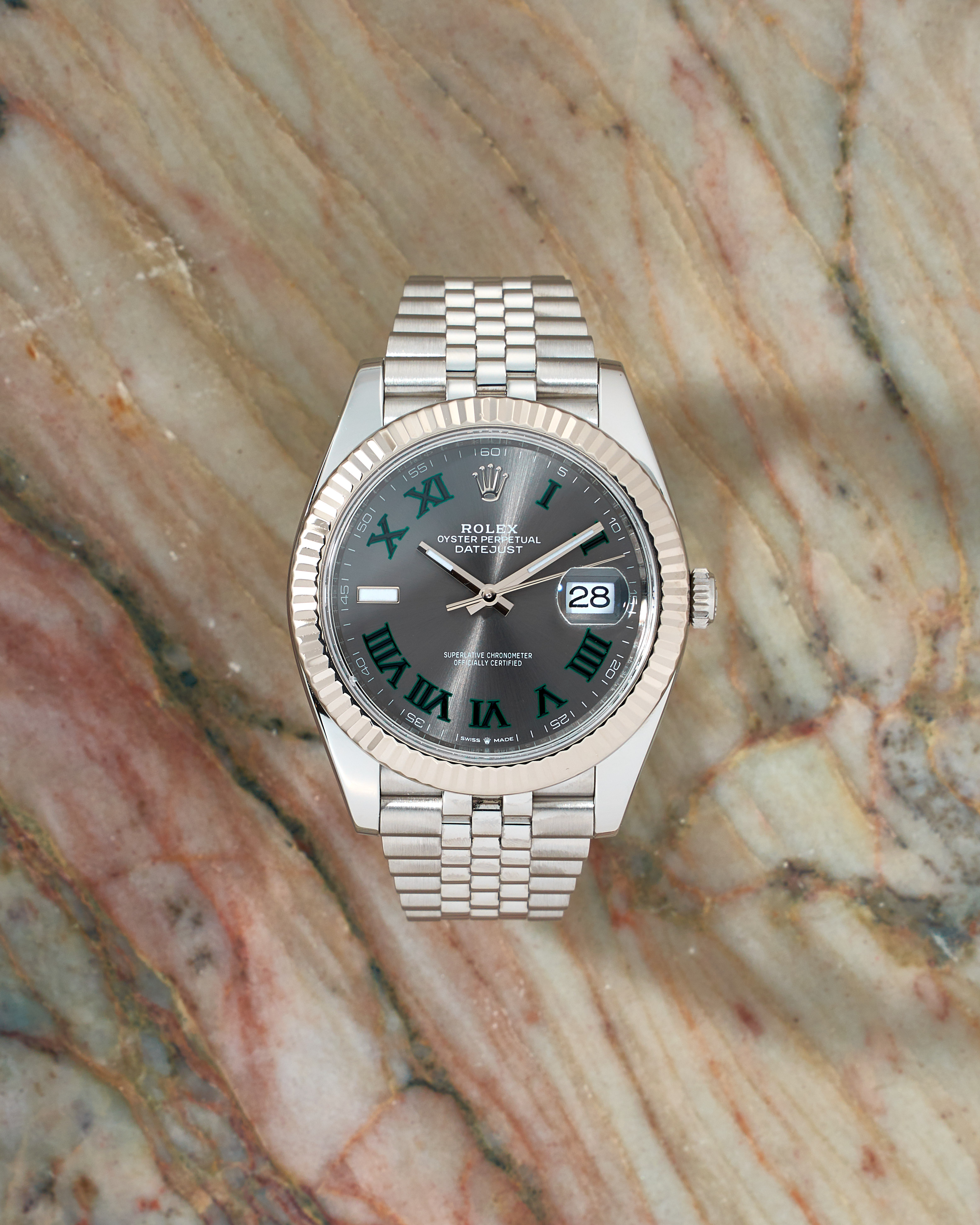 Rolex Datejust Wimbledon Dial Jubilee 41mm 126334