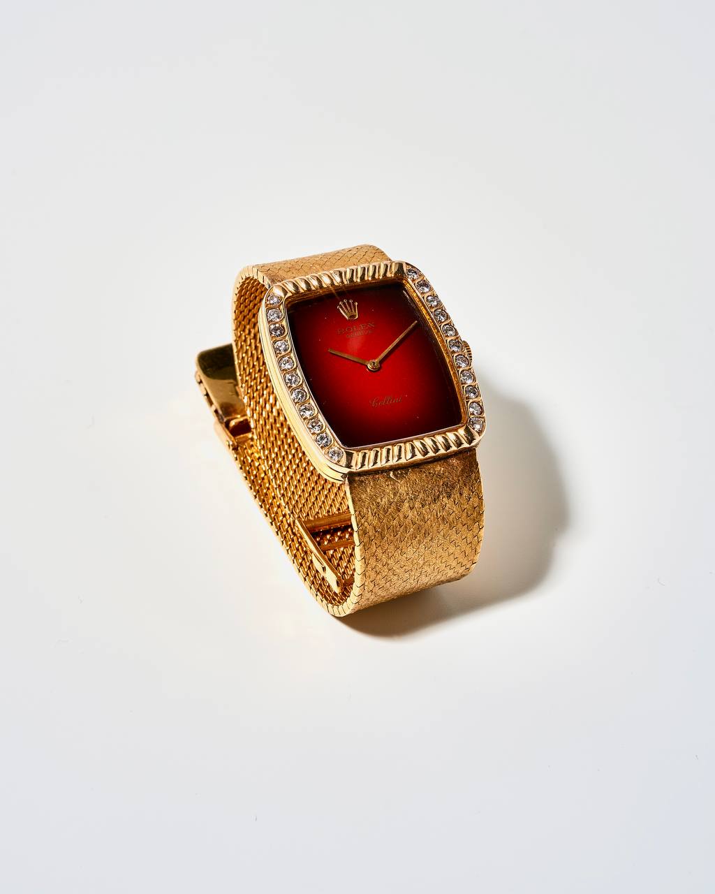 Rolex Cellini  Red Vignette and Diamonds 4087