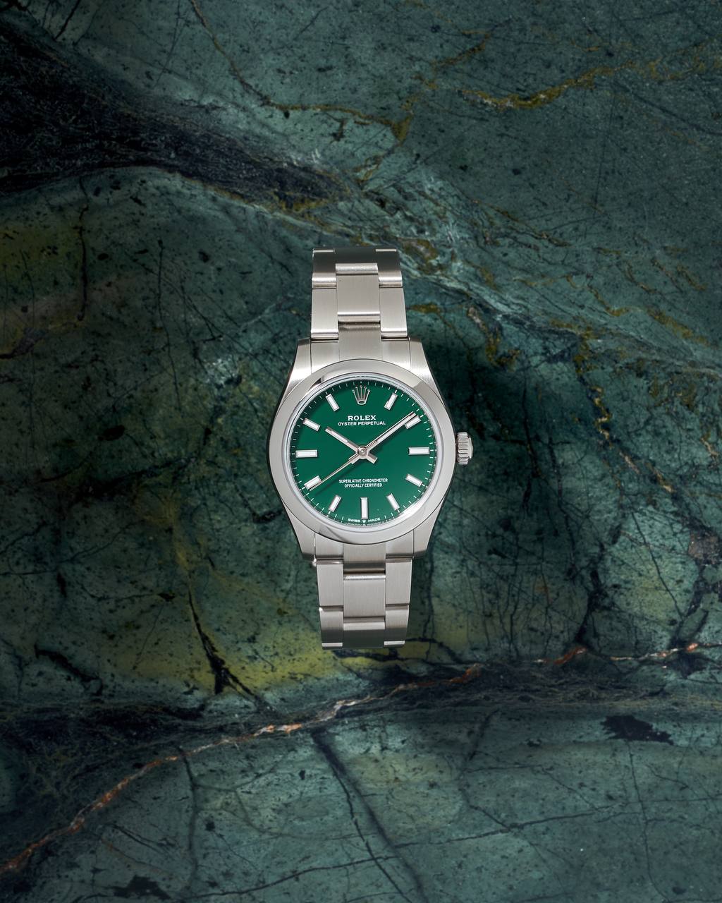 Rolex Oyster Perpetual 31mm 277200 Green Dial 2024 year NEW