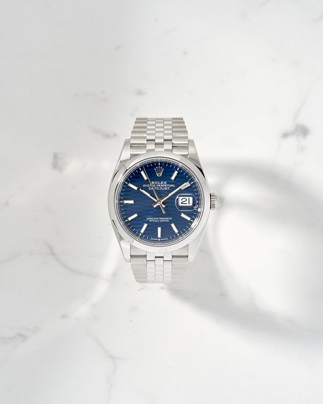 Rolex Datejust 36mm Fluted Blue dial 126200