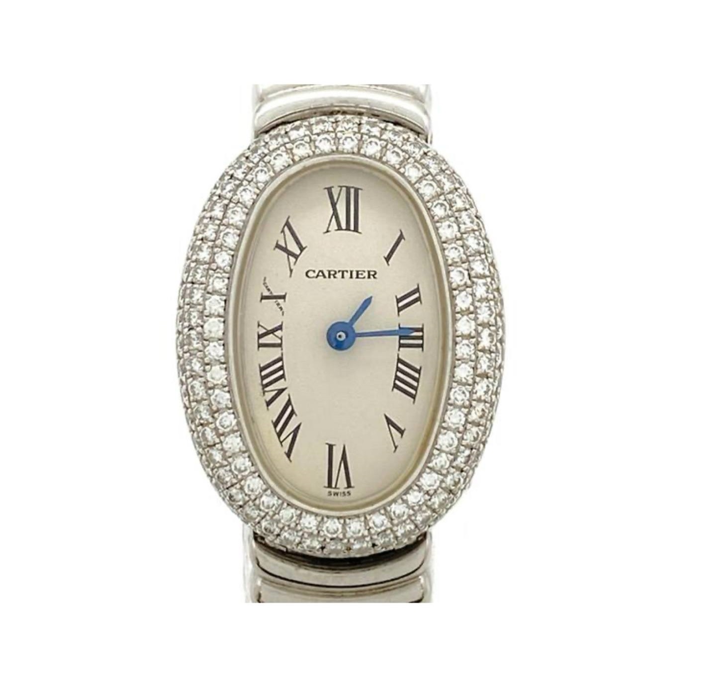 Cartier Baignoire 2369 White Gold Diamonds