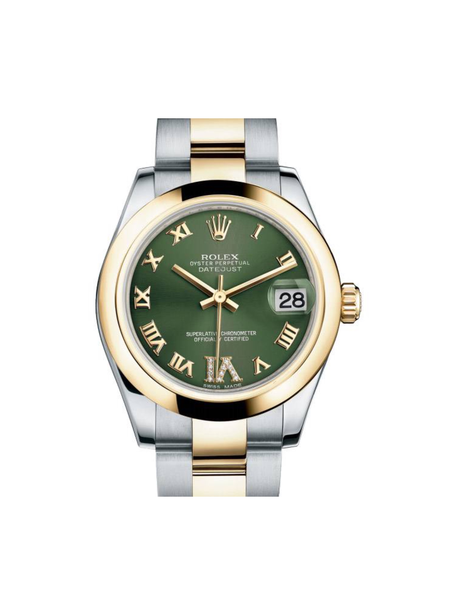 Rolex Datejust Olive Romain Dial 31mm 178243