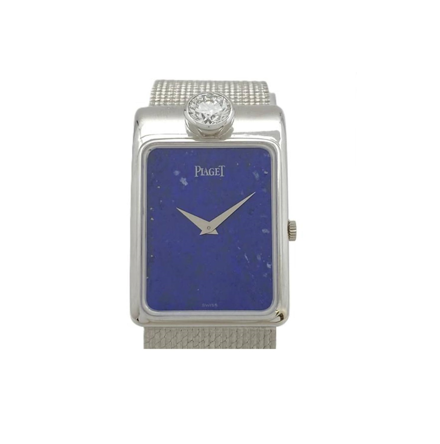 Piaget Rectangular Lapis Lazuli Dial White Gold Diamond LE 92970
