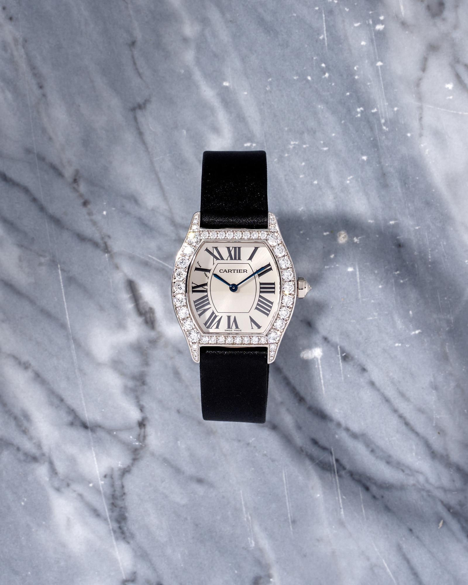 Cartier Tortue White Gold with Diamonds 2644