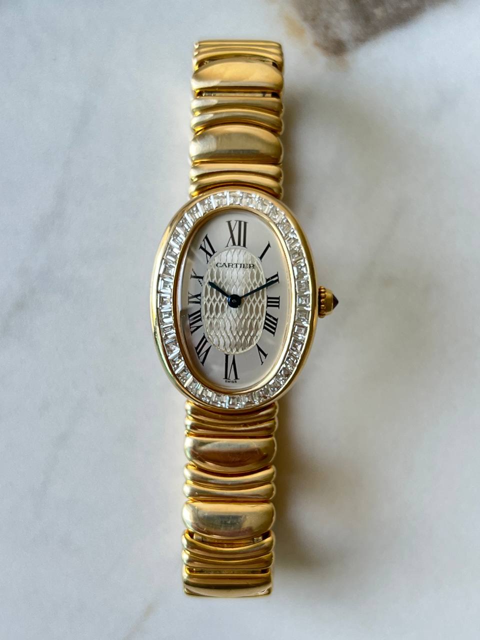 Cartier Baignoire Diamond Bezel