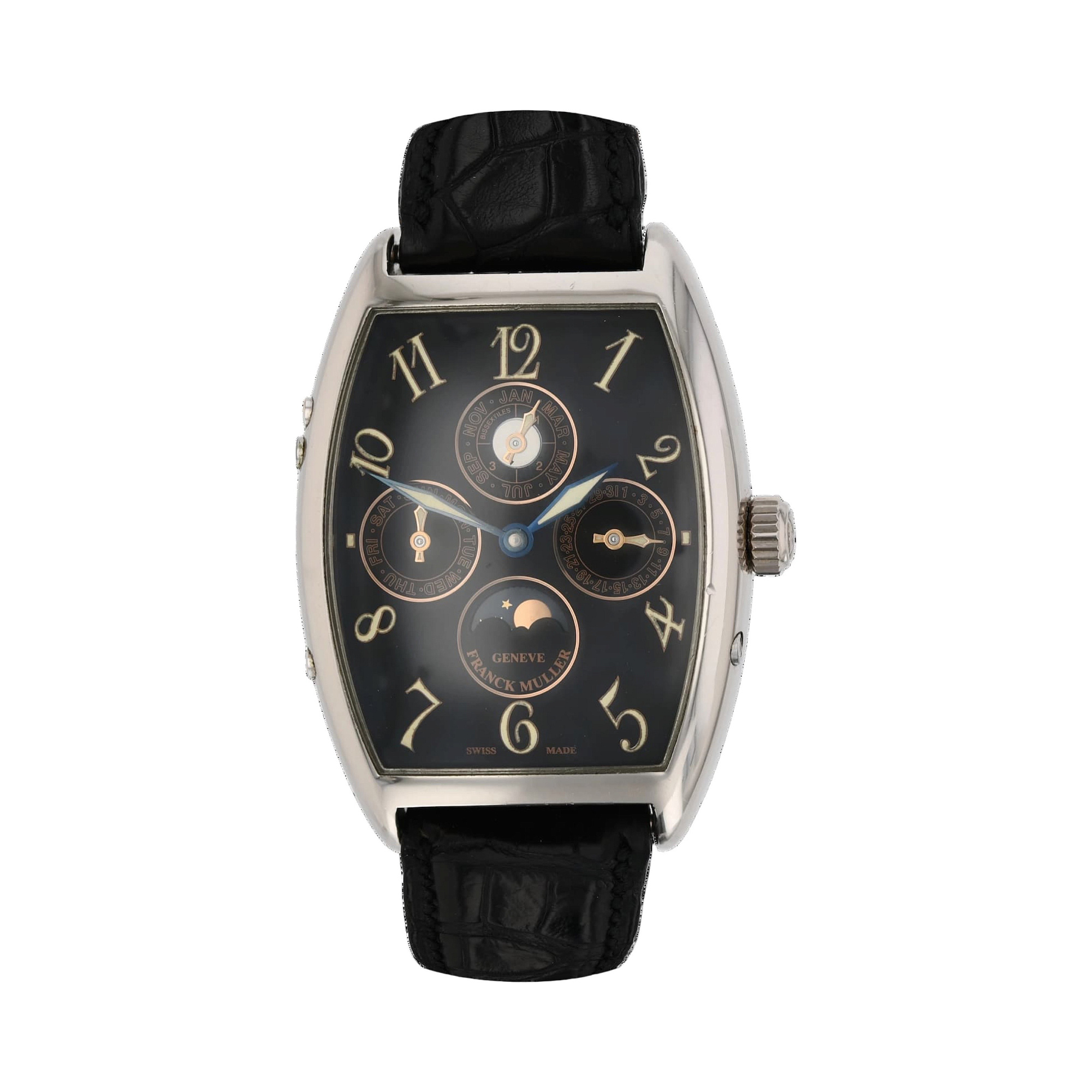 Franck Muller Casablanca Quantième Perpétuel White Gold Black Dial