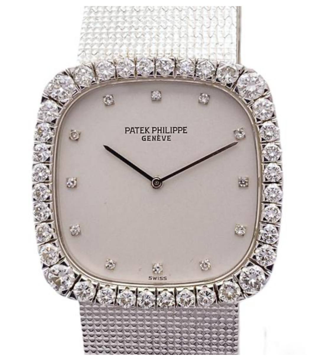 Patek Philippe Golden Ellipse Diamond Set White Gold 3616 