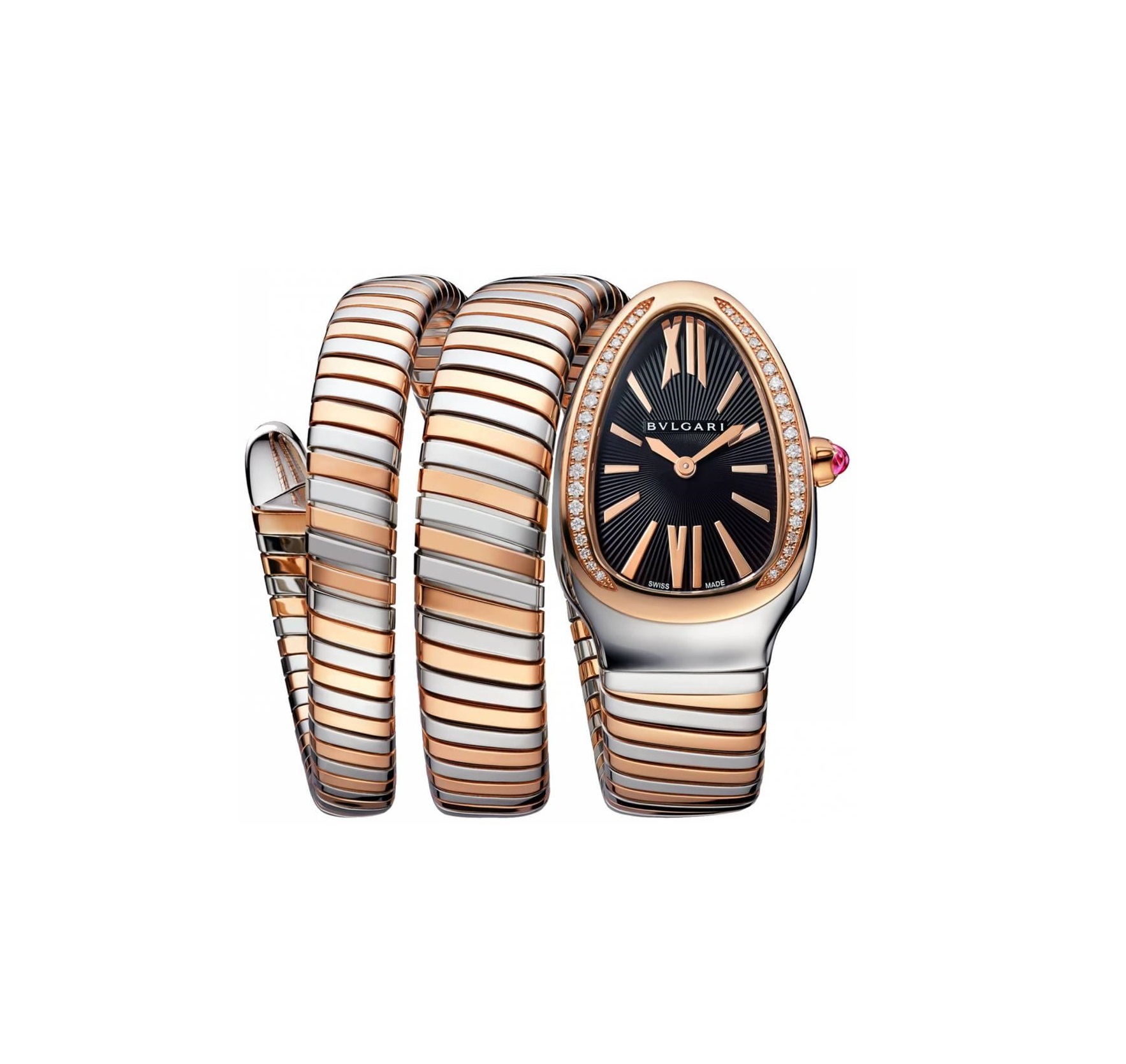 Bvlgari Serpenti Tubogas Steel and Rose Gold 