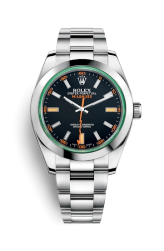 Rolex Milgauss Green Sapphire Black Dial NEW