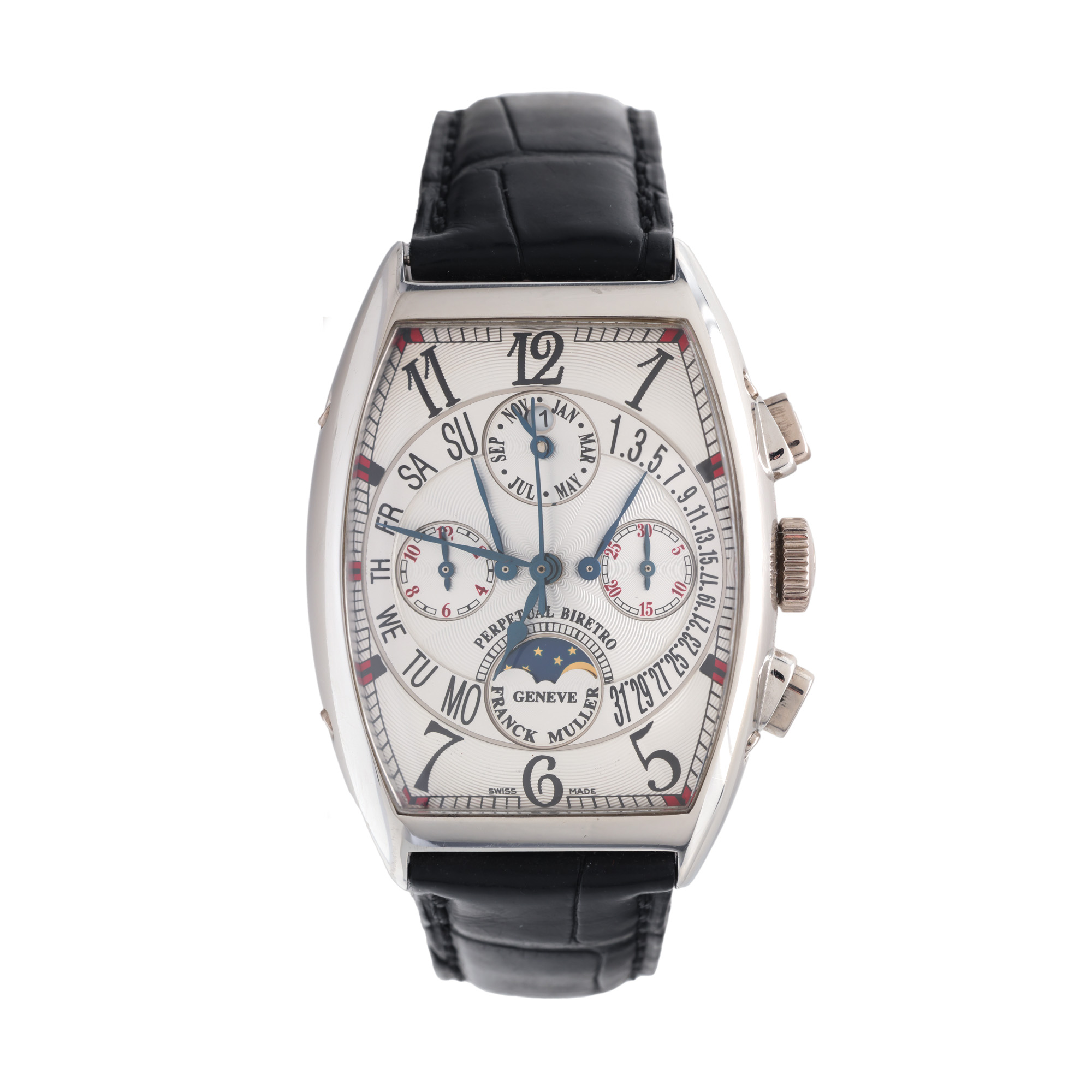 Franck Muller Perpetual Calendar BiRetrograde Chronograph White Gold