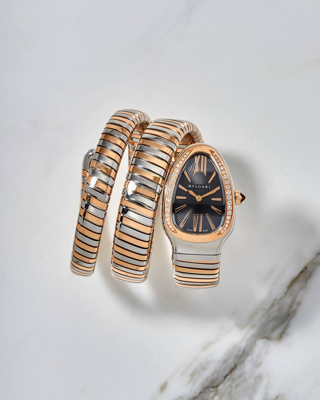 Bvlgari Serpenti Tubogas Steel and Rose Gold 