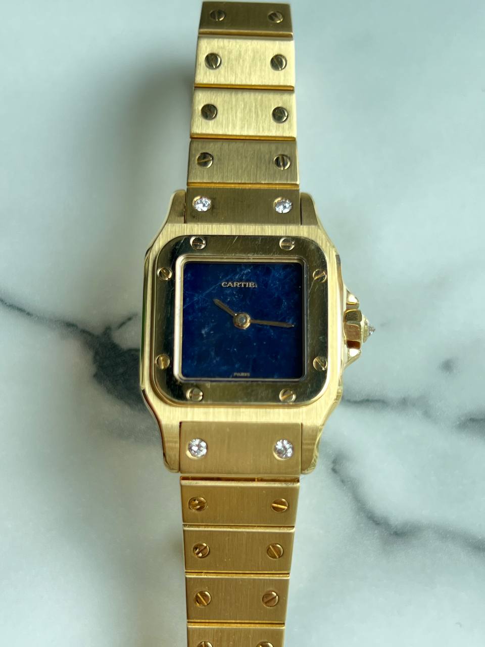 Cartier Santos Galbee Lapis Lazuli Dial 0901