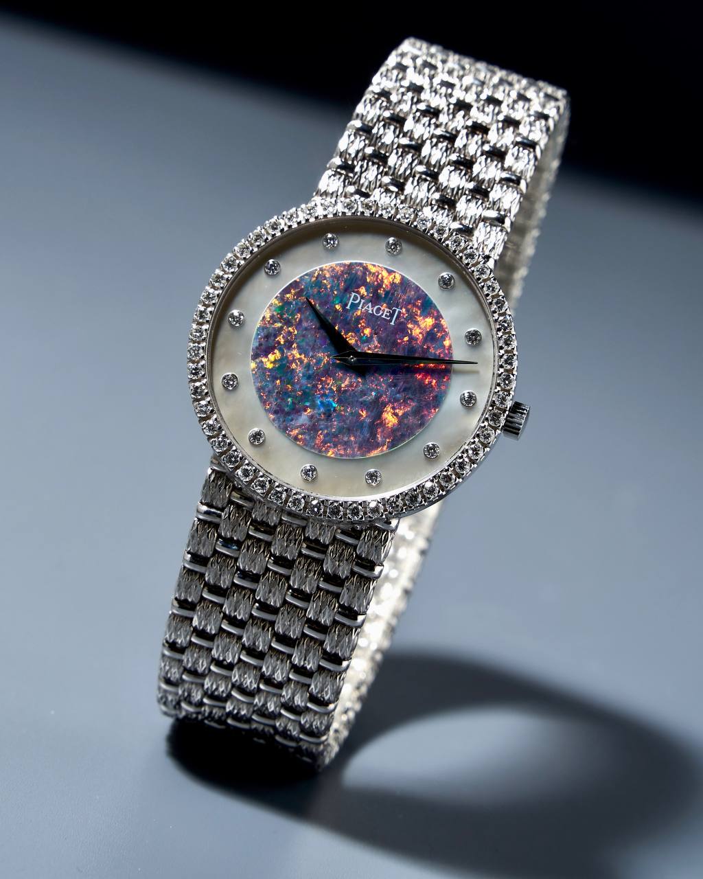 Piaget Vintage Opal and Mop Dial White Gold Diamonds