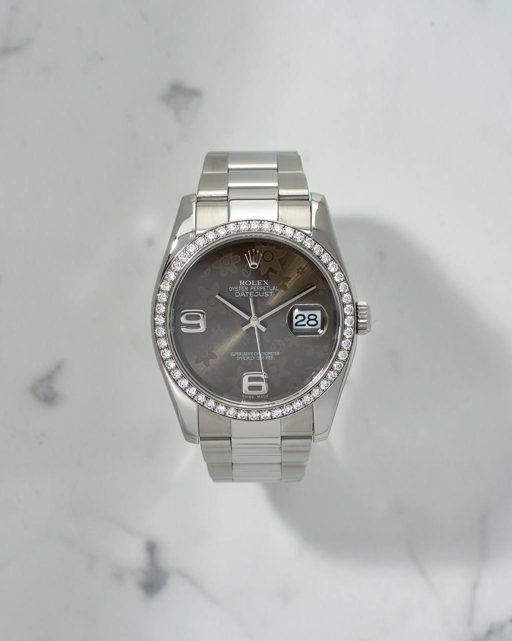 Rolex Oyster Perpetual Datejust 36mm Diamond & Floral Dial 116244