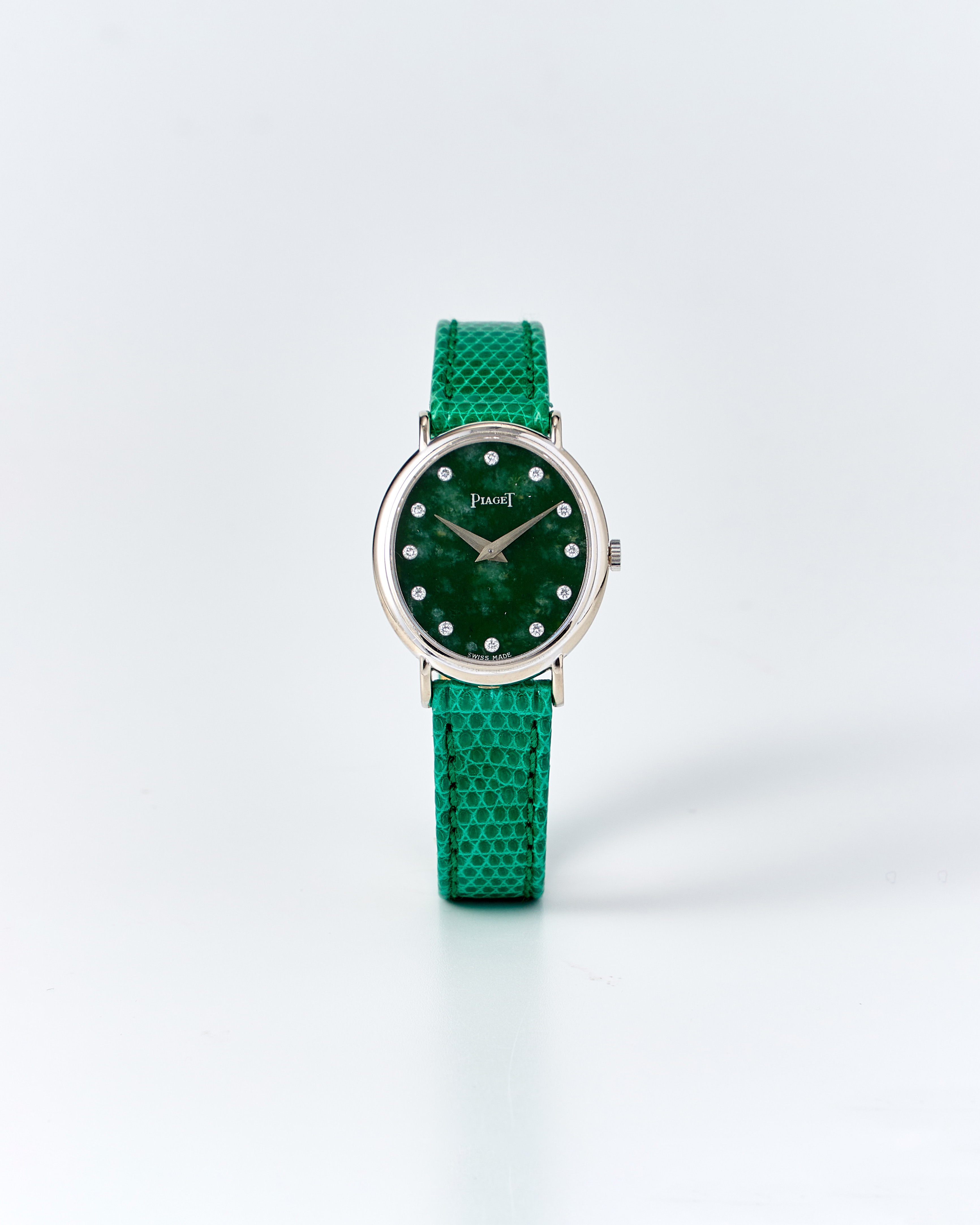 Piaget Gold Oval Lady Vintage Jade Dial 9822