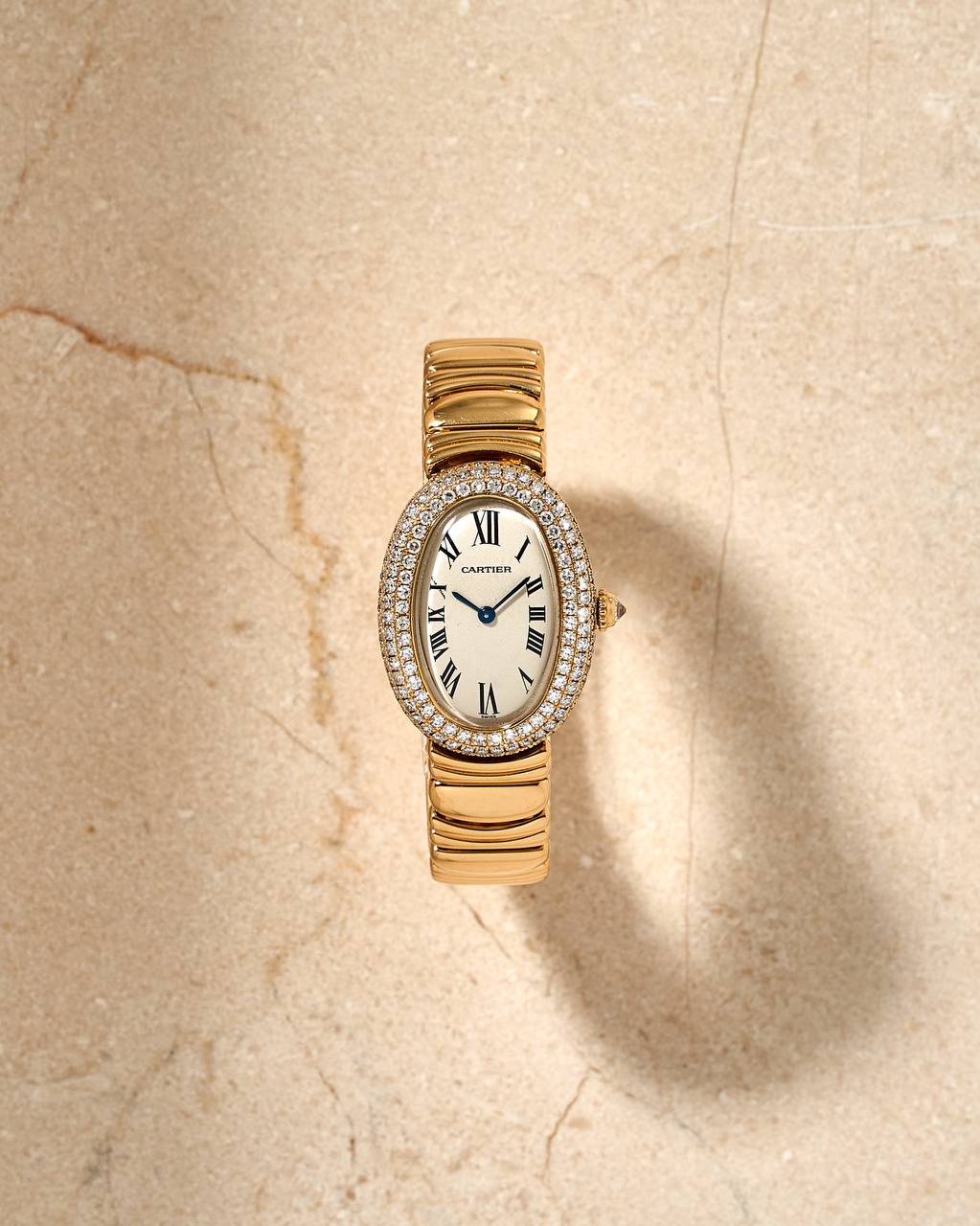Cartier Baignoire Factory Diamond Bezel 1950