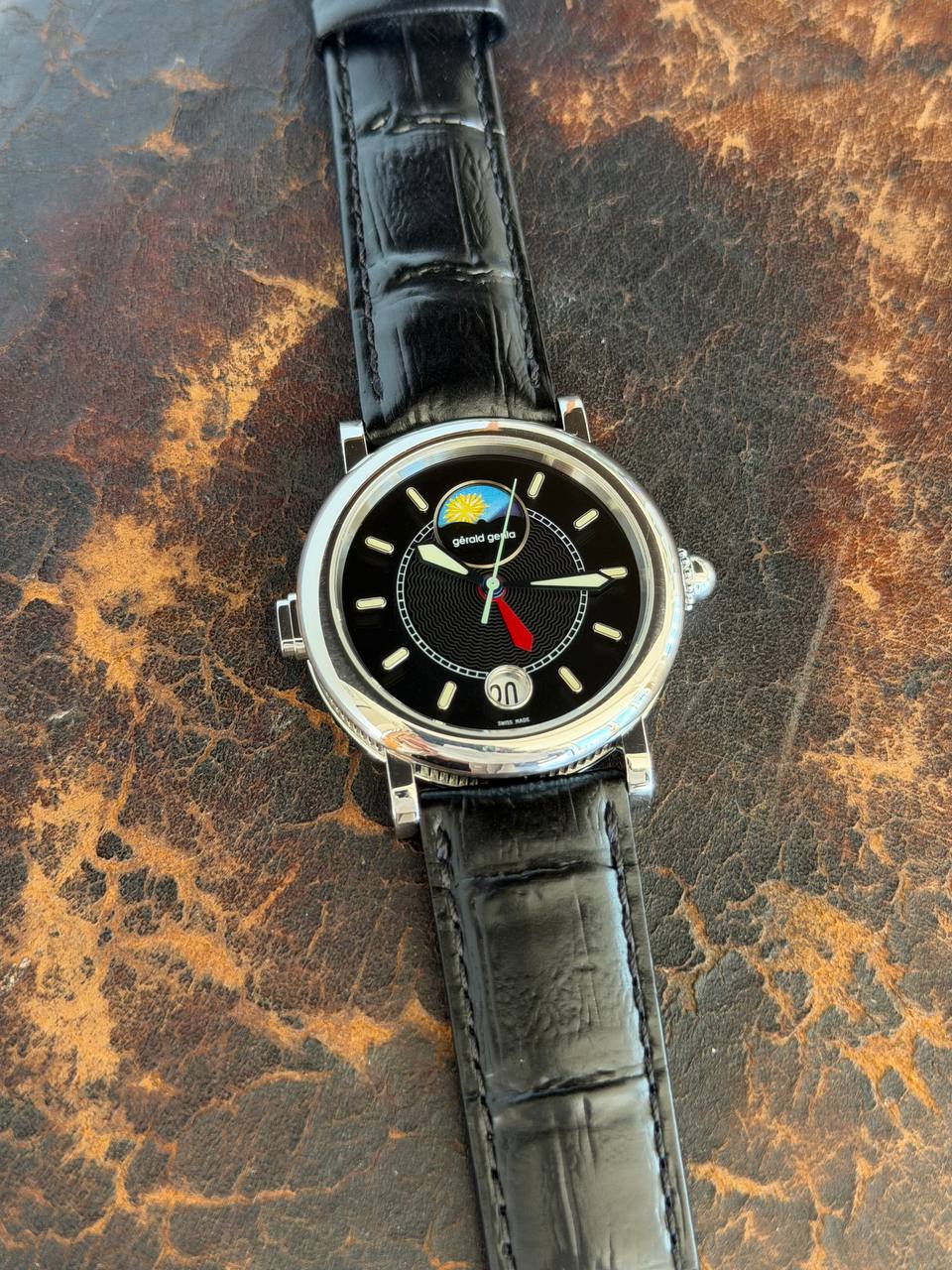 Gerald Genta Night & Day GMT Black Dial