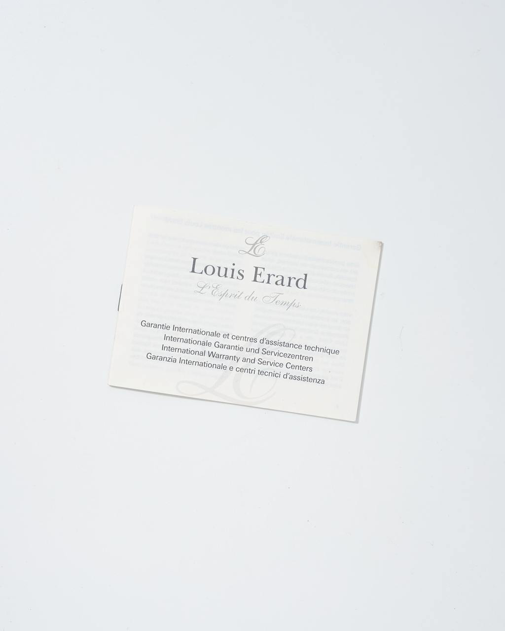 Louis Erard Booklet