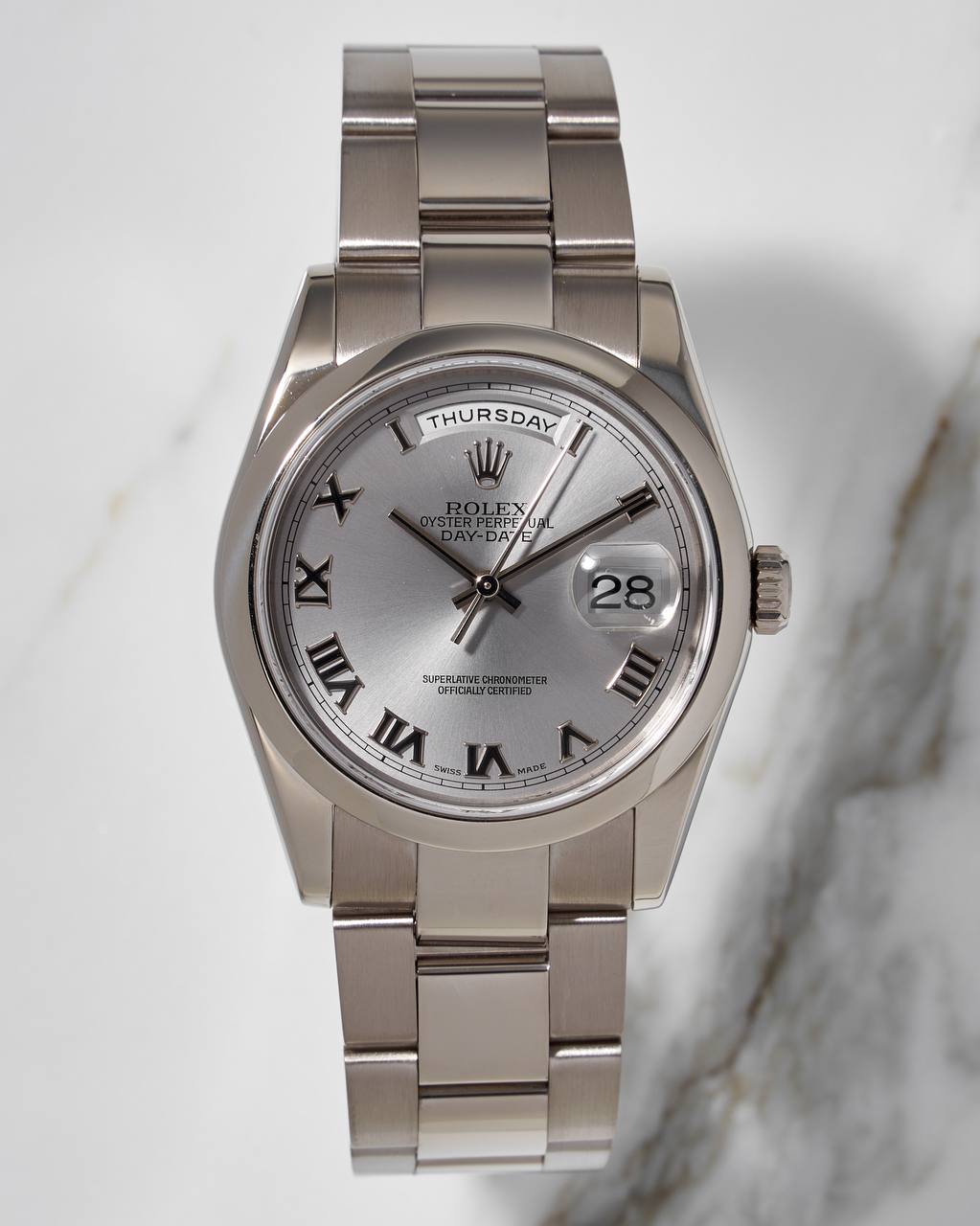 Rolex Day-Date White Gold K Series 36mm 118209