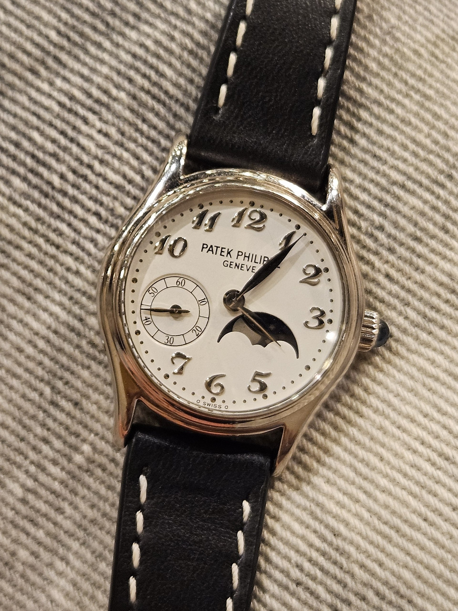 Patek Philippe Lady Calatrava Moonphase White Gold 4856