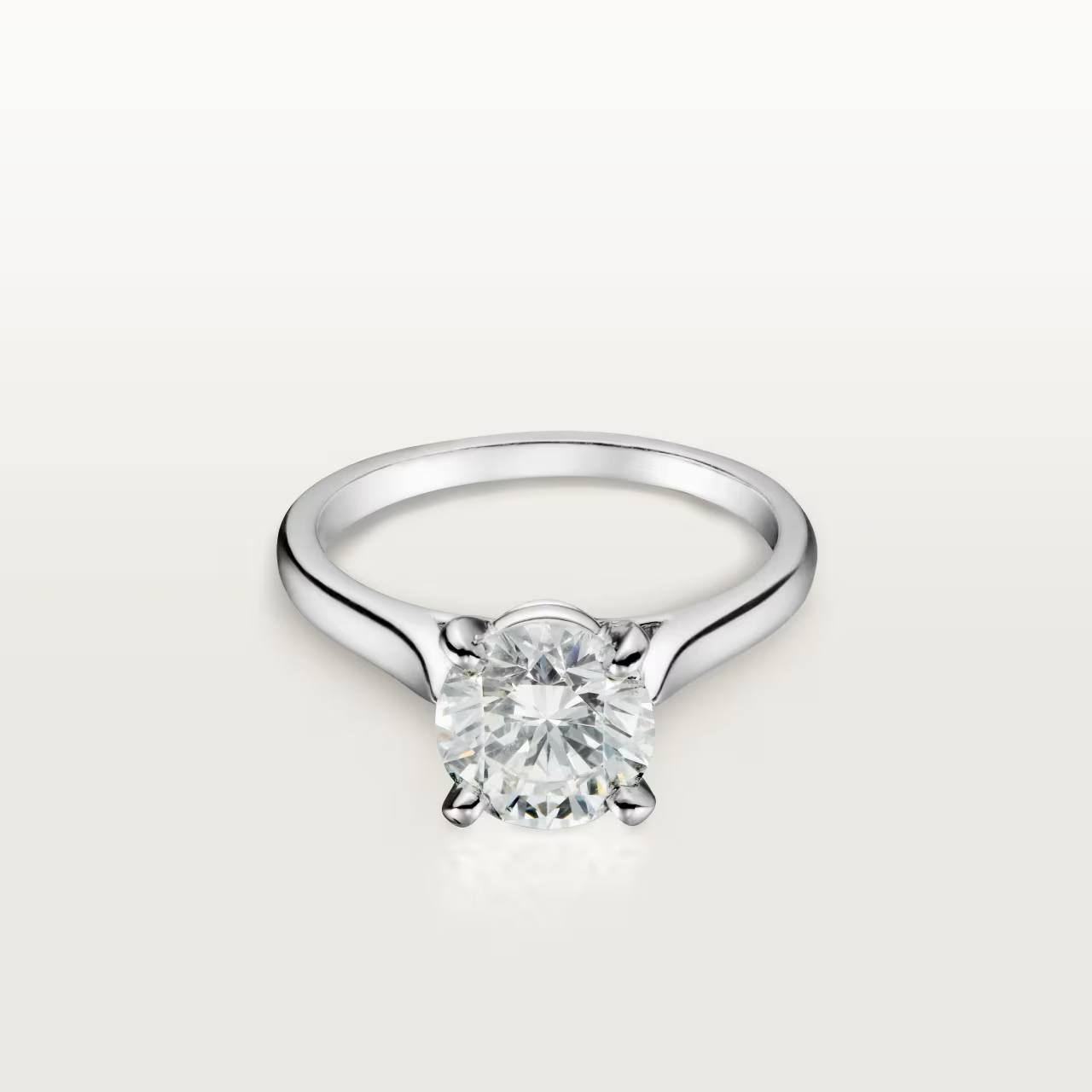 Cartier Solitaire 1895 Platinum Ring 0,43 Ct