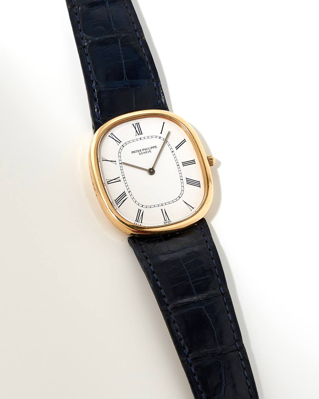 Patek Philippe Golden Ellipse White Romain Dial 3738