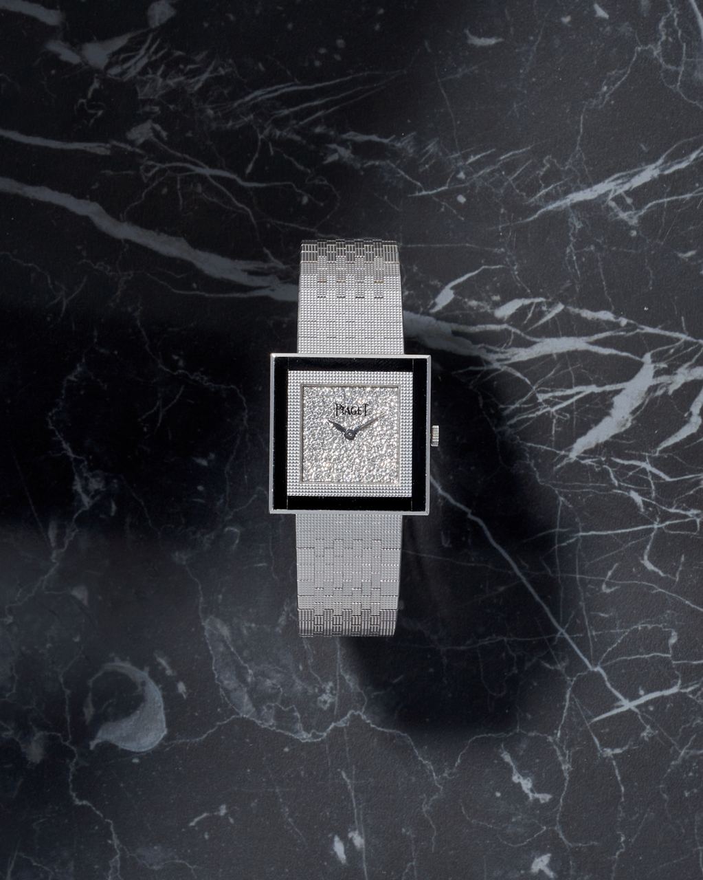 Piaget Vintage Square White Gold with Diamonds & Black Onyx