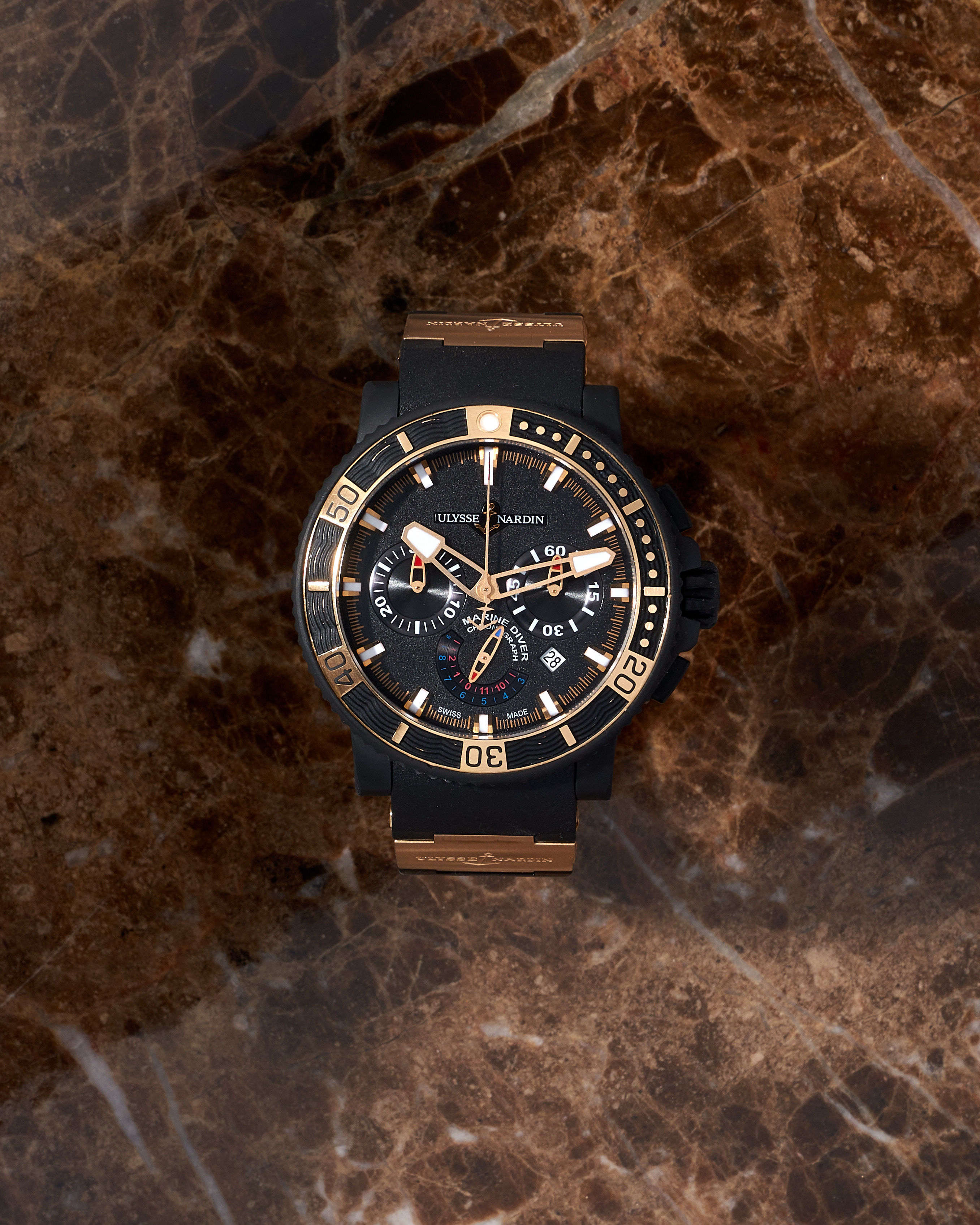 UN Maxi Marine Diver Black Sea Chronograph