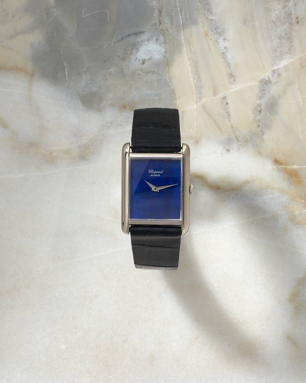 Chopard Tank Lapis Lazuli Dial White Gold