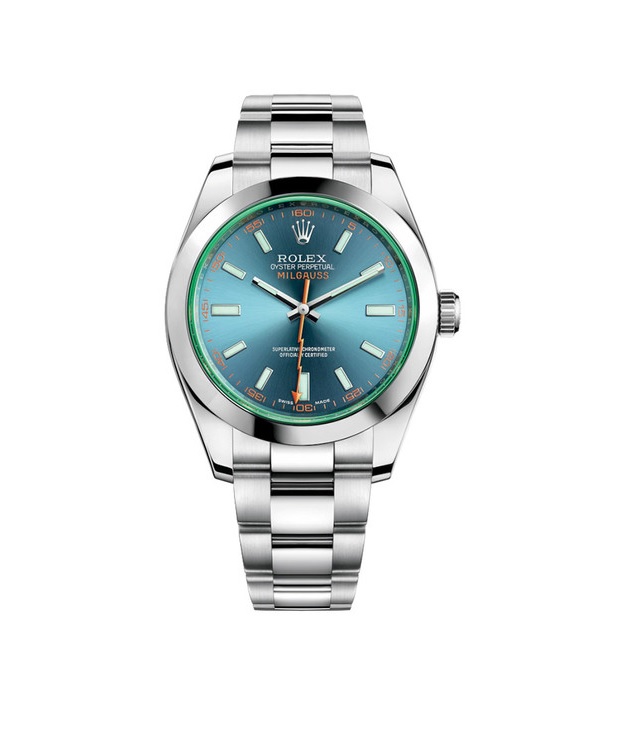Rolex Milgauss Green Sapphire Blue Dial NEW 116400GV