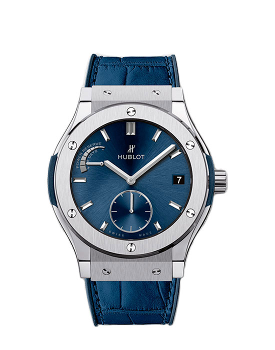 Hublot Classic Fusion Power Reserve Titanium Blue 45mm