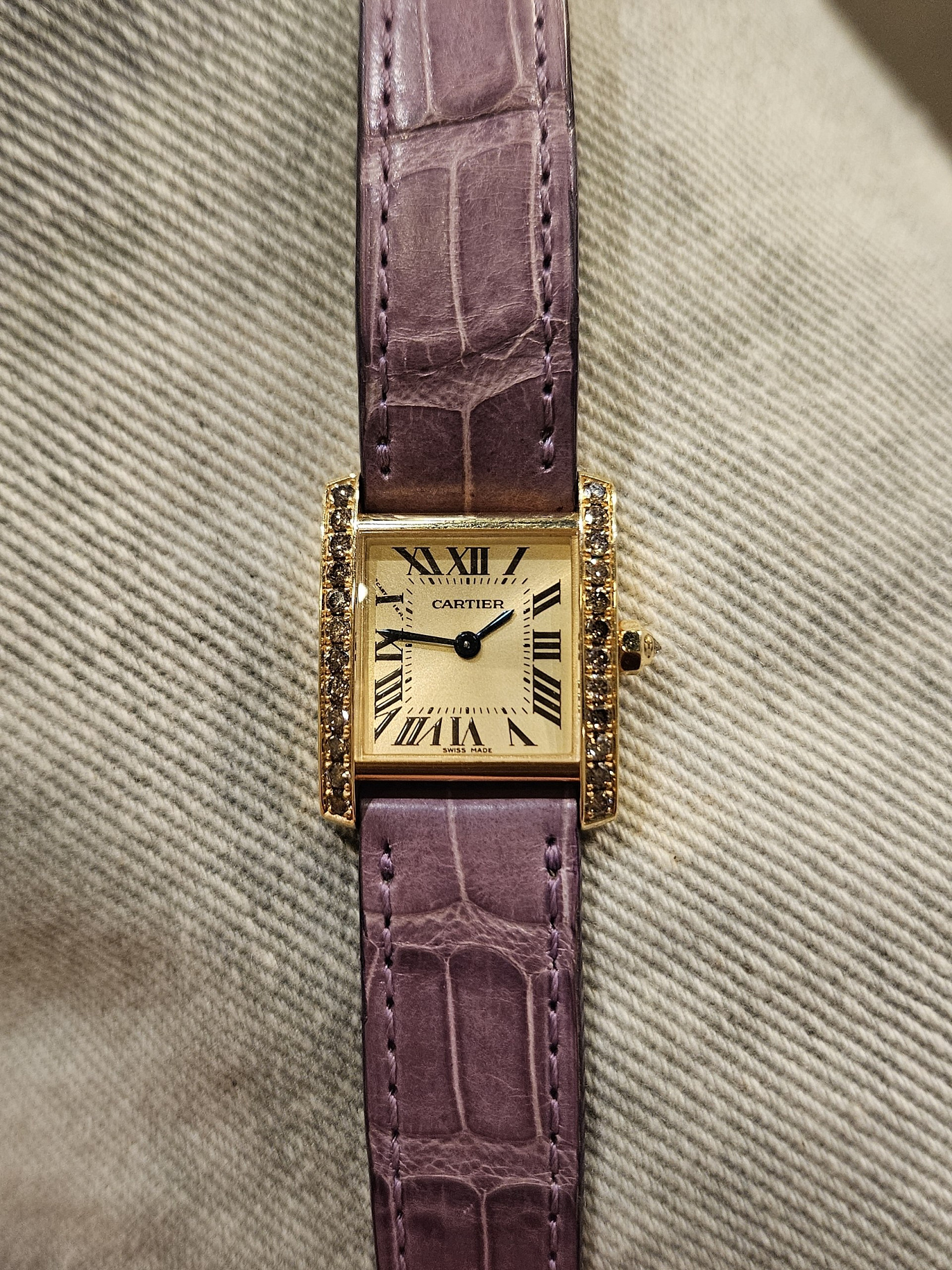 Cartier Tank Française Lady Diamonds 2385
