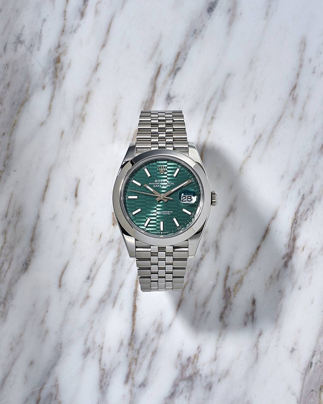 Rolex Datejust 41mm Fluted Motif Green Dial 126300