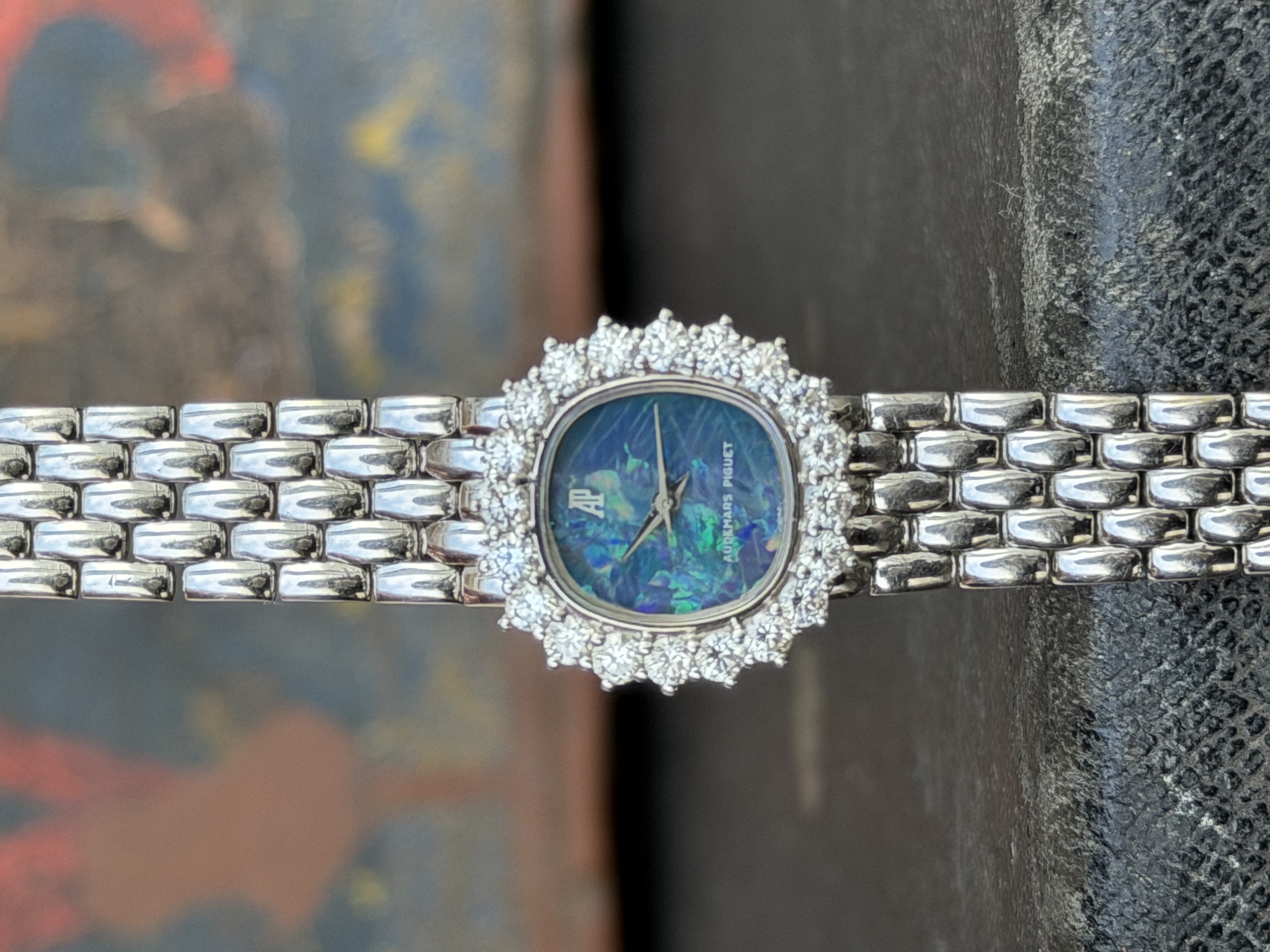 Audemars Piguet Opal Dial Diamond Bezel 