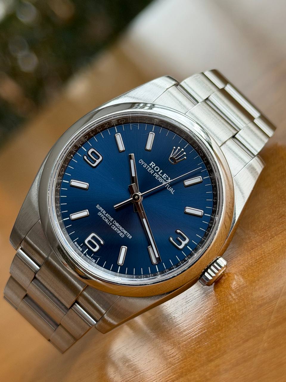 Rolex Oyster Perpetual 36 mm Blue Dial 116000