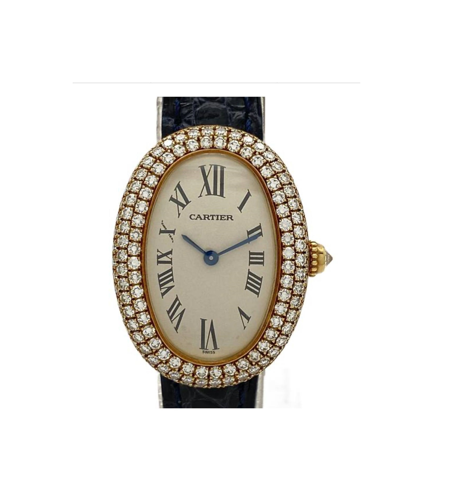 Cartier Baignoire  Factory Diamonds 1954