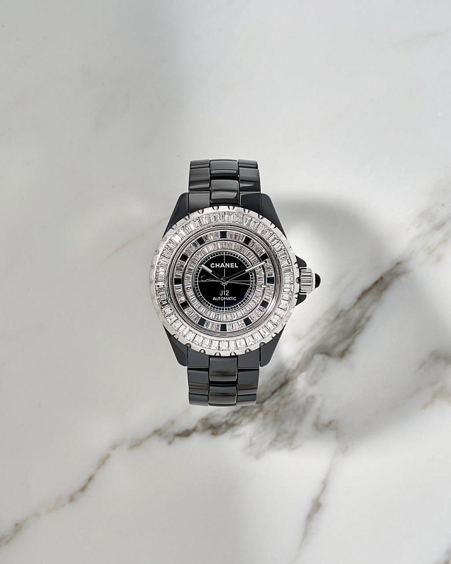 Chanel J12 Automatic Black Ceramic & Factory Diamonds 38mm