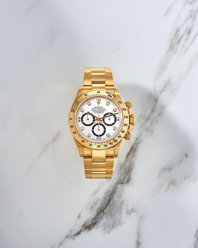 Rolex Daytona Cosmograph Zenith White Diamond Dial 40 mm 16528 