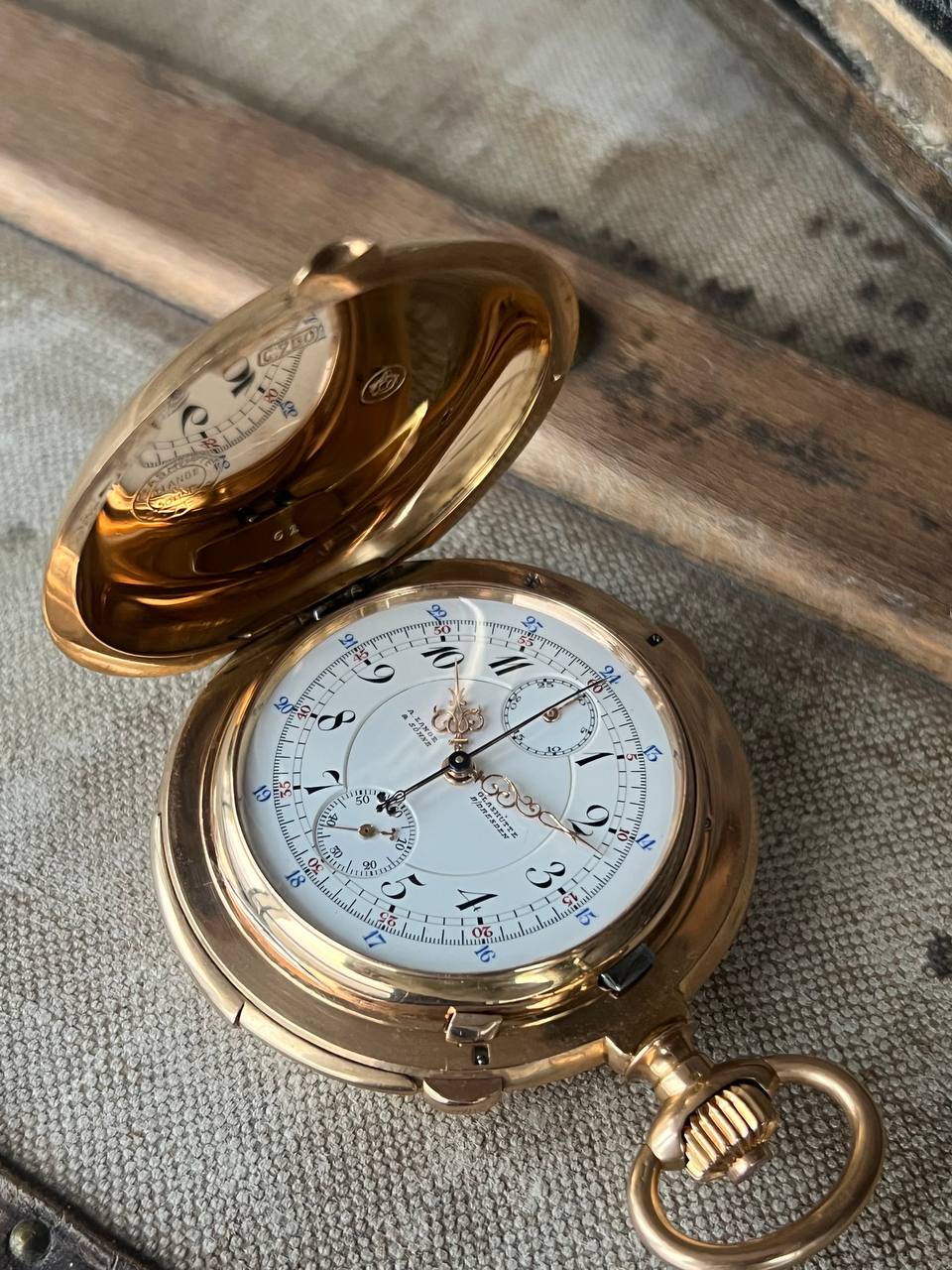 A. Lange & Söhne Glashütte B/Dresden Minute Repeater Split Chronograph Pocket Watch