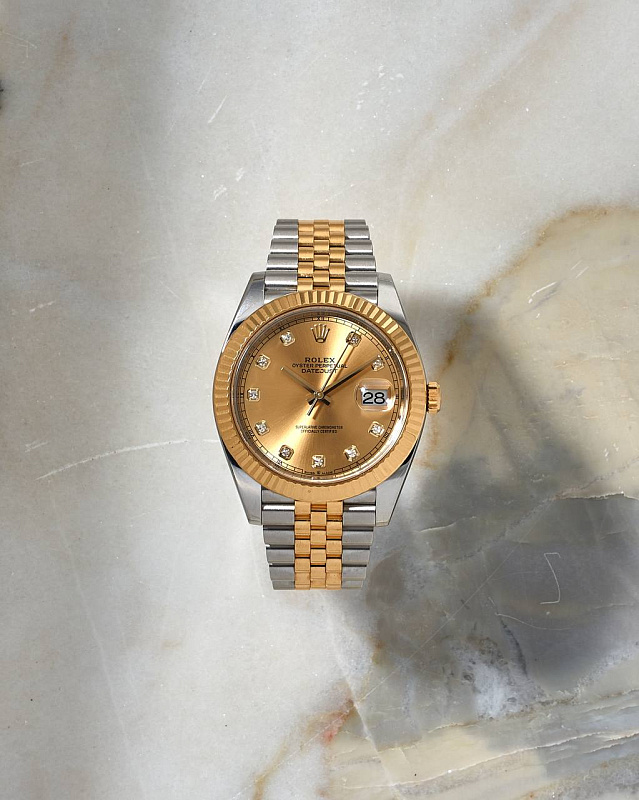 Rolex Datejust 41mm Champagne Diamond Dial 126333
