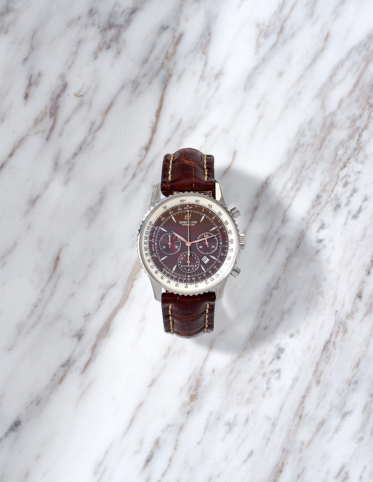 Breitling Montbrillant Chronograph Brown Dial