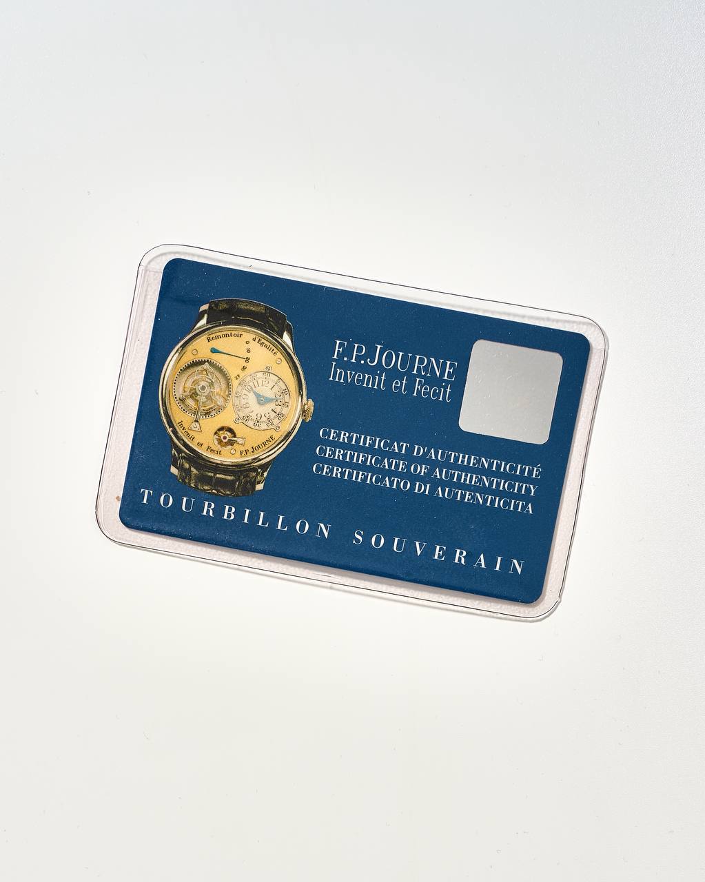 Документы F.P.Journe Tourbillon Souverain Card/ Certificate 
