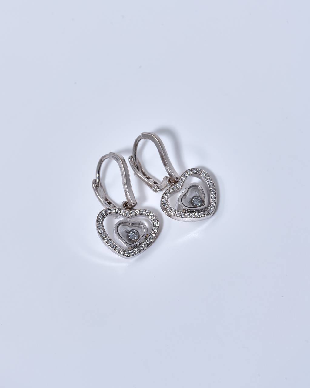 Chopard Happy Hearts White Gold Diamonds Earrings