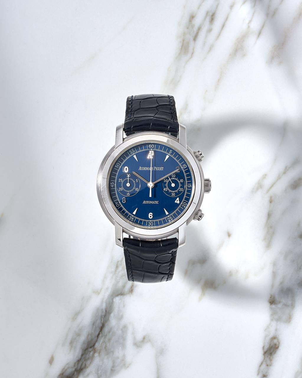Audemars Piguet Jules Chronograph White Gold Blue Dial 25859