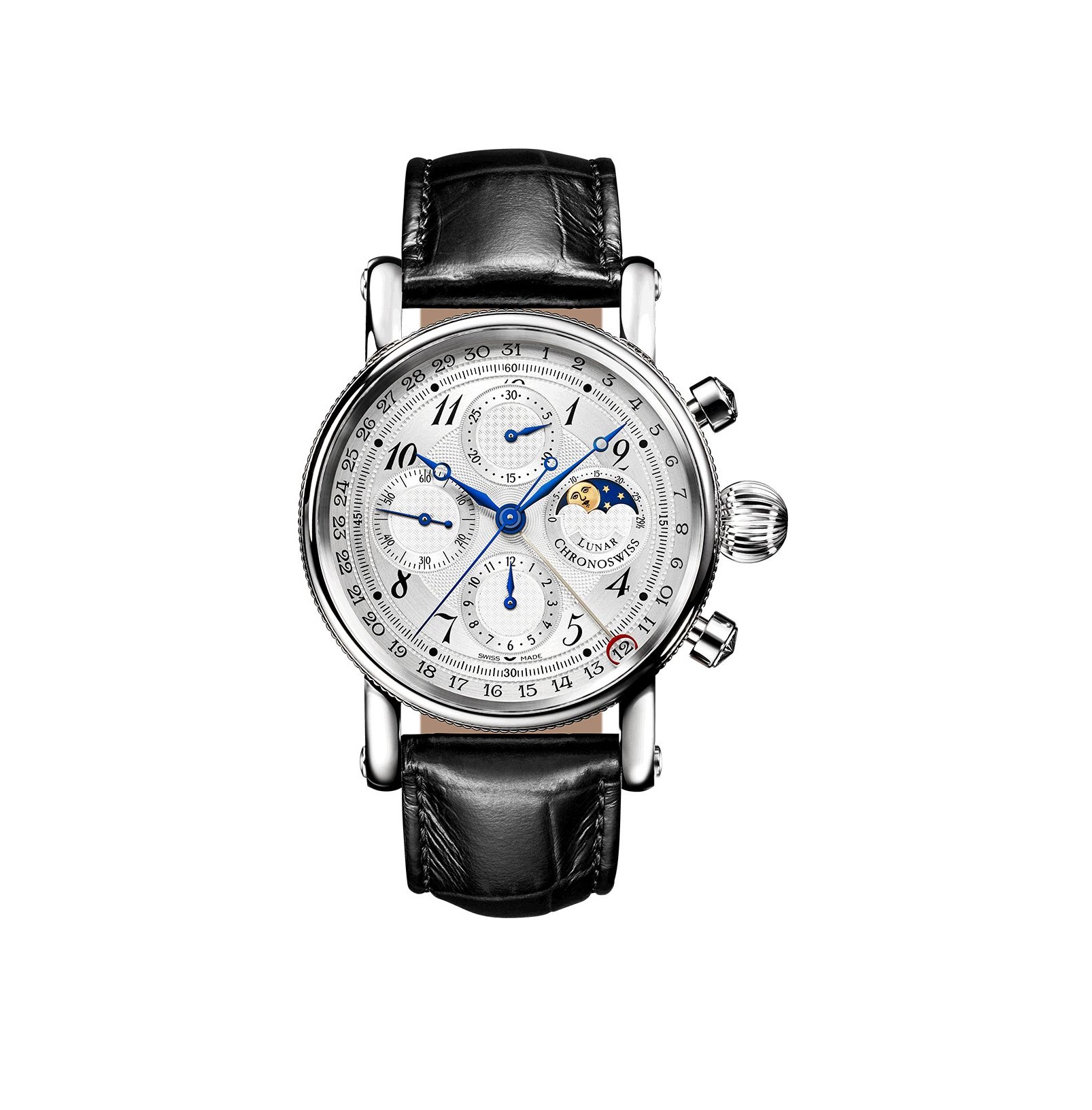  Chronoswiss Sirius Chronograph Moon Phase Steel