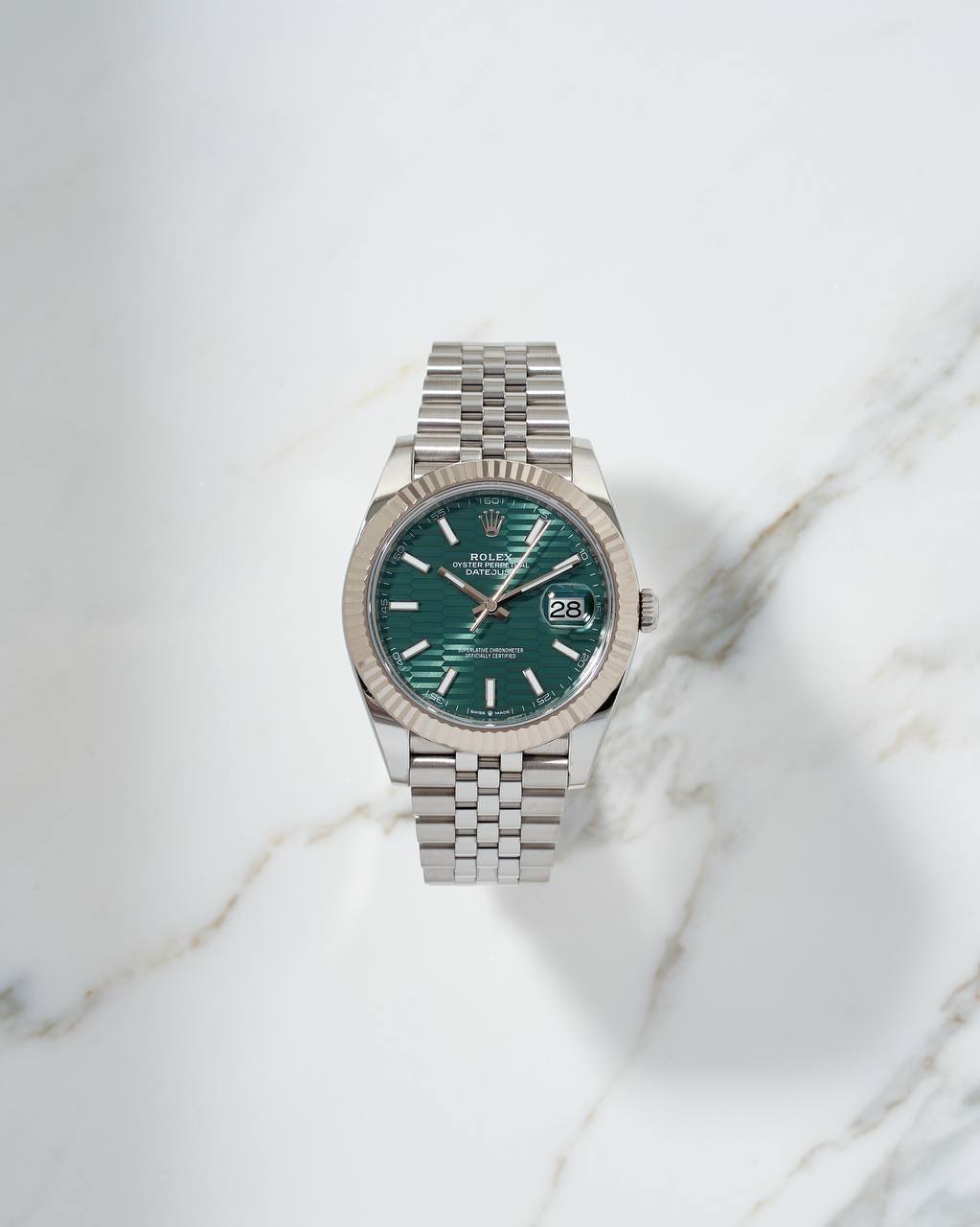Rolex Datejust 41mm Fluted Motif Green Dial 126334
